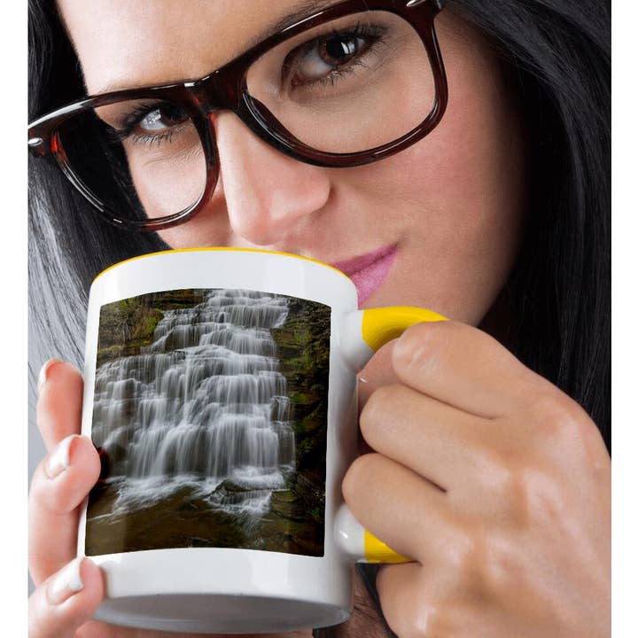 3dRose - Wholesale Coffee Mug - 3dRose, USA, NY, Watkins Glen. Waterfall cascade over rock, Mug1