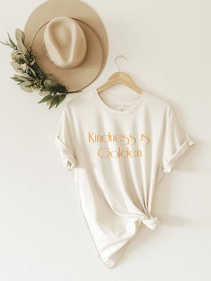 OAT COLLECTIVE - Wholesale Screen Printed T-Shirt - Women's - KINDNESS IS GOLDEN Graphic T-Shirt