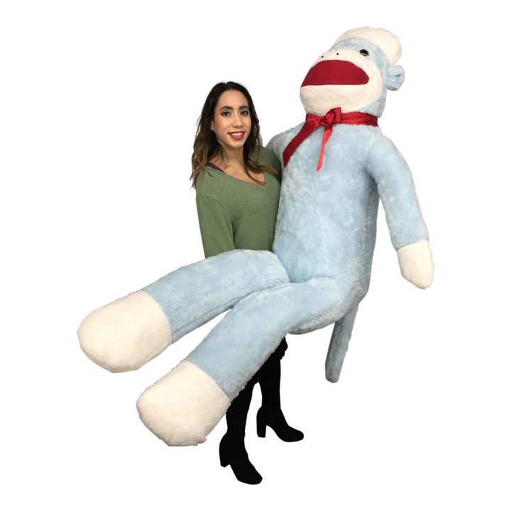 Big Plush - Wholesale Stuffed/Plush Toy - Kids & Baby - Big Plush Blue Color 6 Foot Giant Sock Monkey Soft Huge