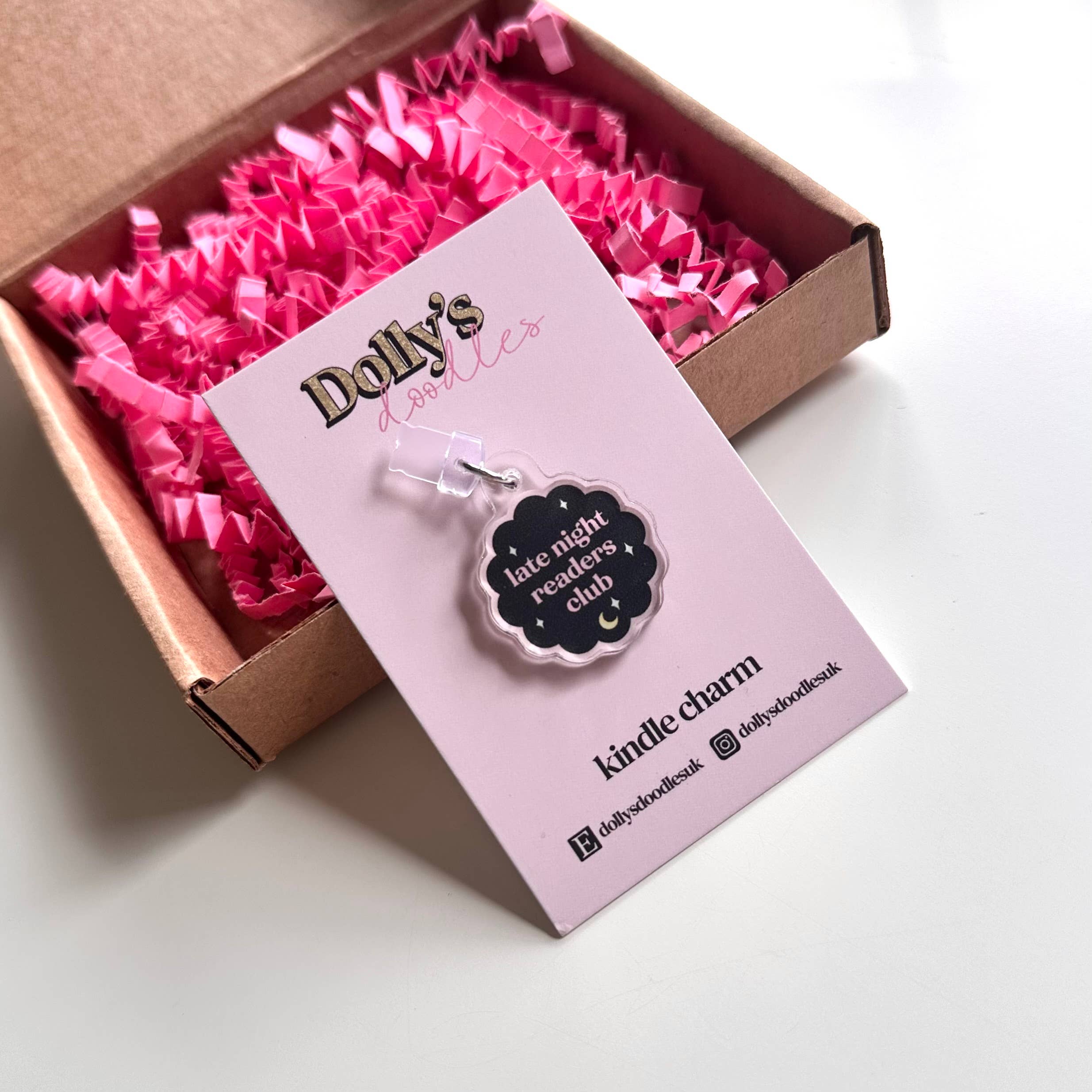 Dolly’s Doodles – Großhandel Lesezeichen – Kindle-Charme - Spätabend-Leseclub Buchclub-Geschenk1