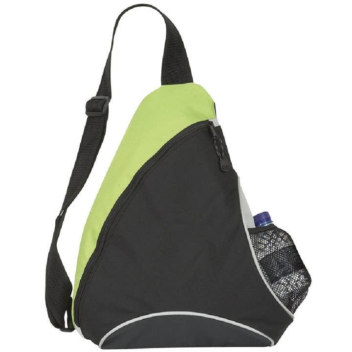 eBuyGB Craft Blanks - Wholesale Backpack – Unisex - Zipped Triangle Mono Strap Rucksack Bag Backpack Blanks6