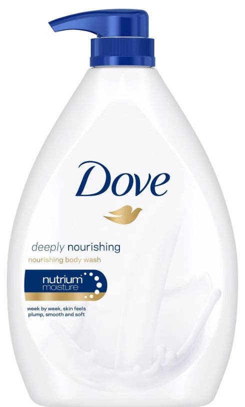 EcoQuality - Wholesale Body Wash/Shower Gel - Dove Body Wash Beauty Nourishing with Pump, 1L (33.8oz)0