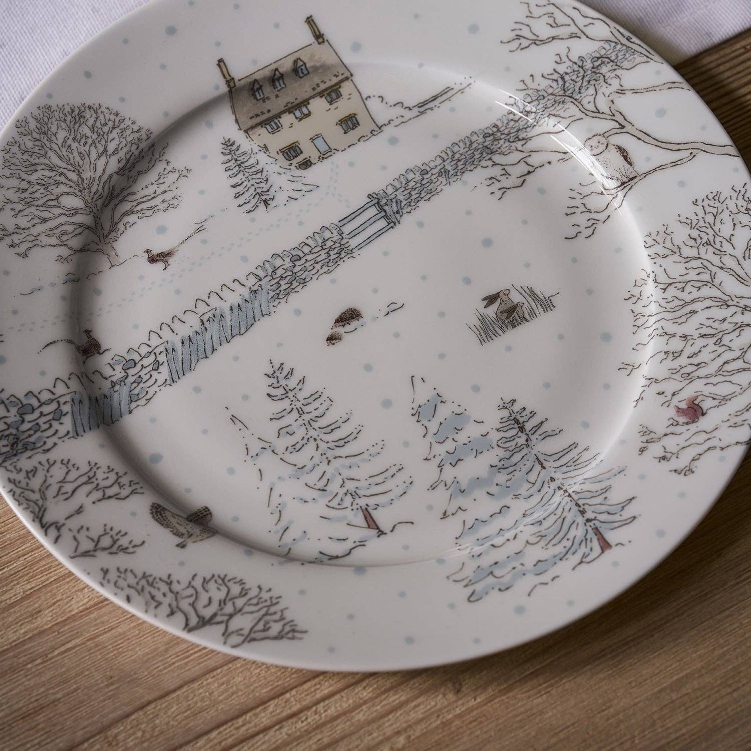 Sophie Allport – wholesale Dinner plate – Snowy Cottage China Side Plate1