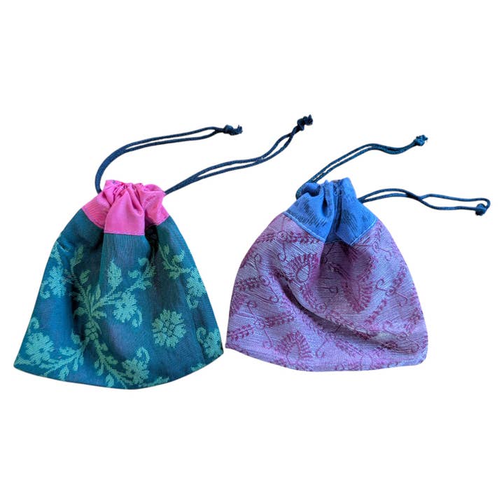 SALE Handmade Lined Silk Gift Bags Assorted for wholesale by Saraswati Imports