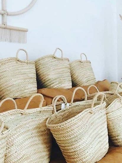 Moroccan Naturel Handmade Shopping Basket for wholesale by marrakeshop