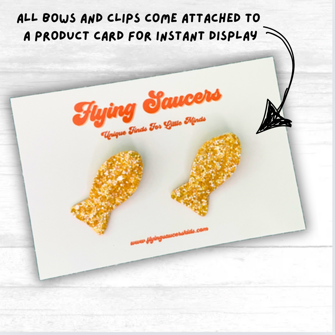 Flying Saucers - Wholesale Hair Bow - Kids - Tower Princess Fantasy Hair Bow, Handmade Hair Bow, Kidcore 2