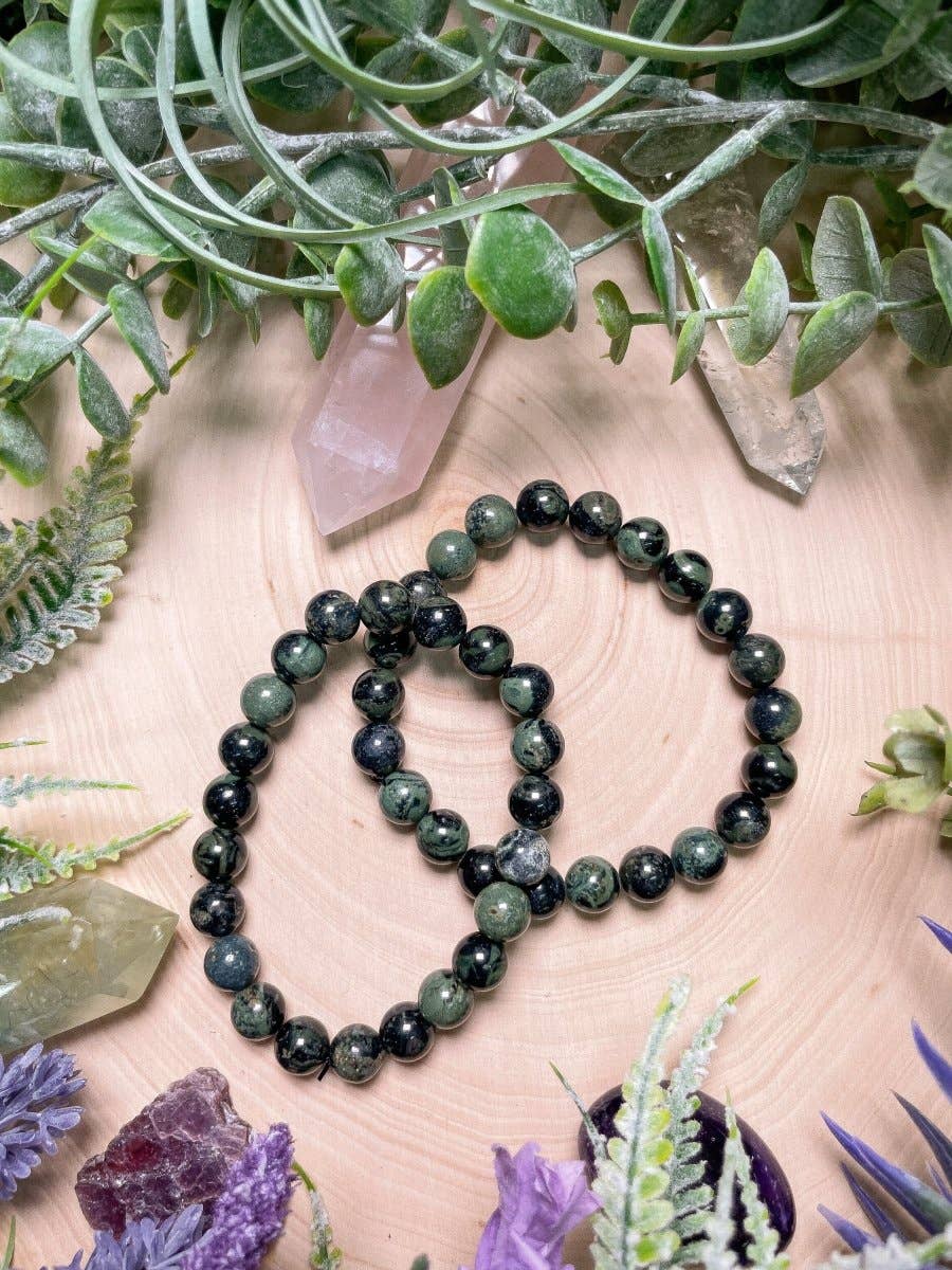 Copper Ashes - Wholesale Beaded Bracelet - 8mm Beaded Kambaba Jasper Bracelet