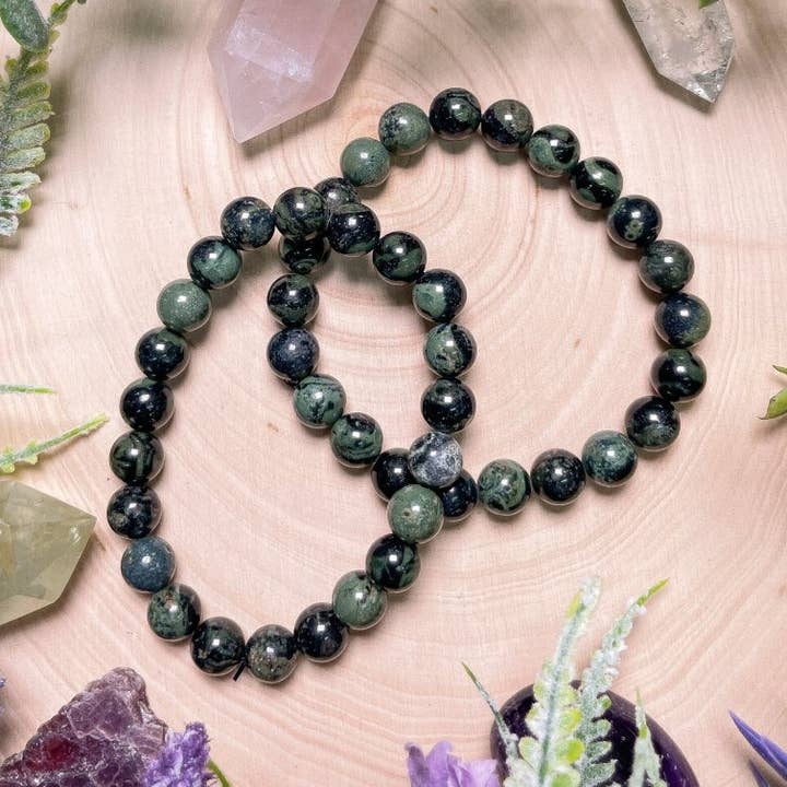 Copper Ashes - Wholesale Beaded Bracelet - 8mm Beaded Kambaba Jasper Bracelet0