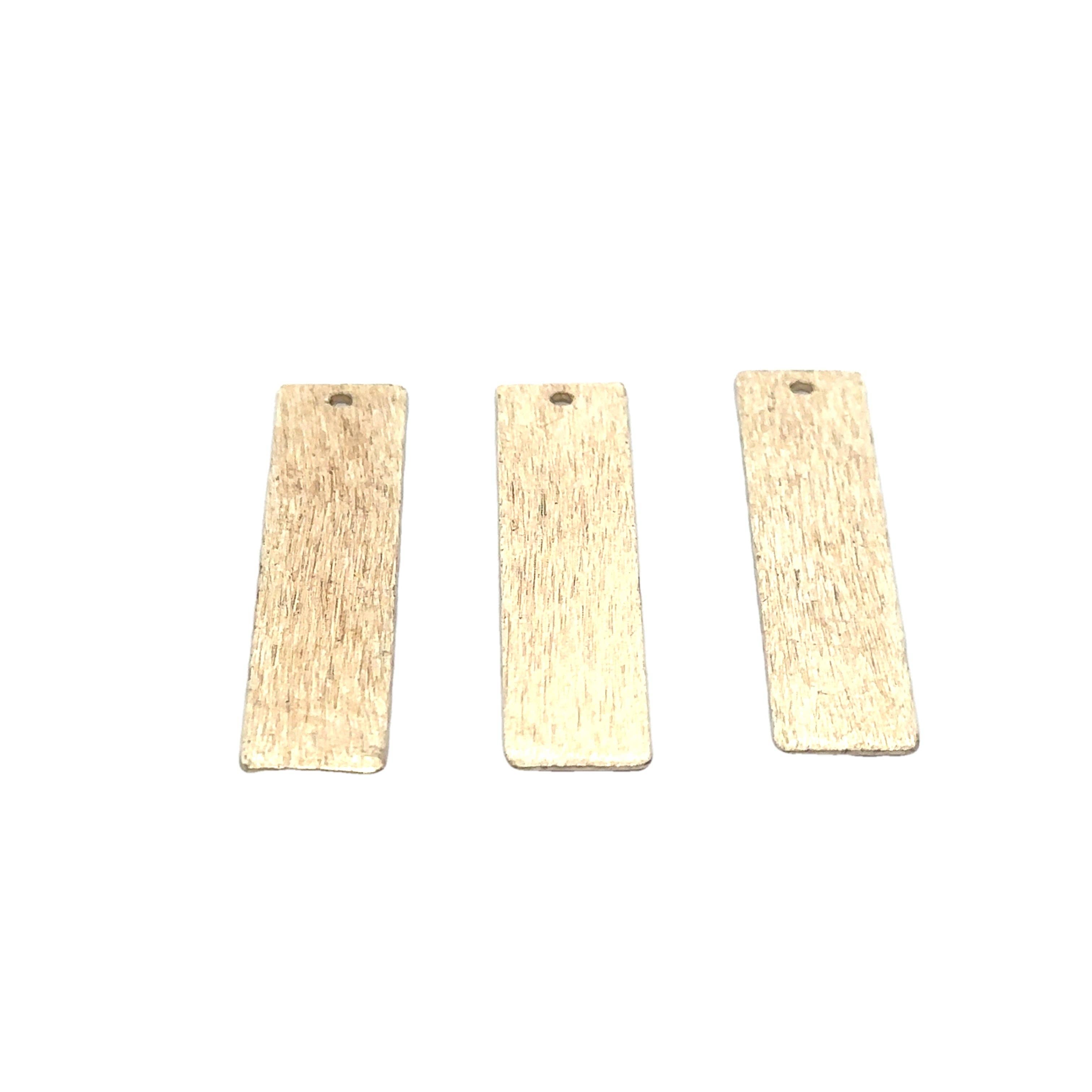 Purity Beads - Wholesale Individual Charm/Pendant - Stamping Blank Bar (Rectangular) Gold Finish, Silver Plated or Copper, Charms/Pendents | Purity Beads