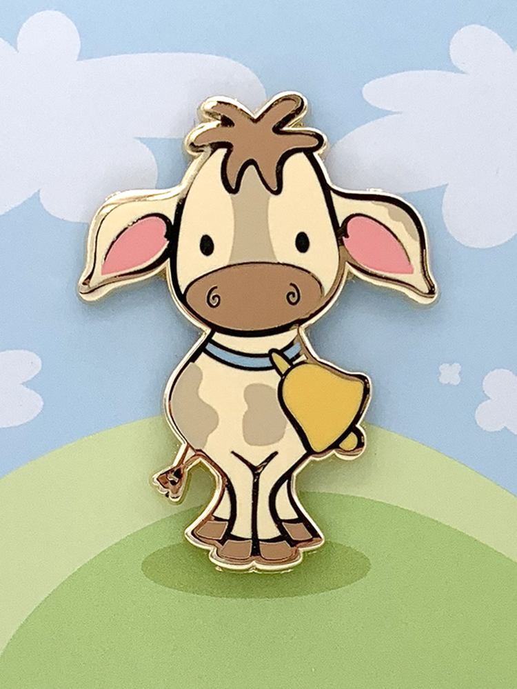 rose & roo - Wholesale Lapel Pin/Button - Little Moo Enamel Pin2