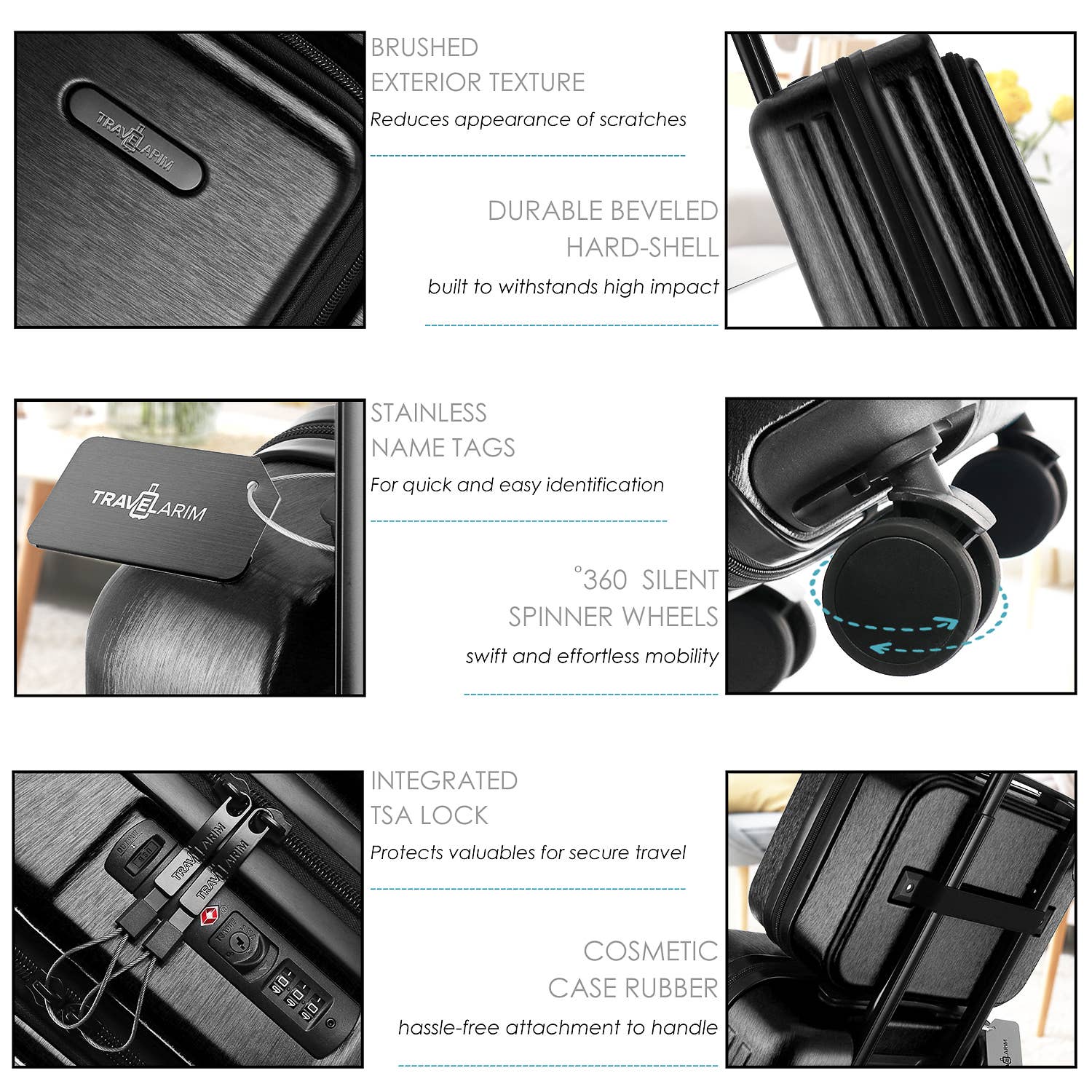 Clara Clark - Wholesale Luggage - Carry-on Luggage7