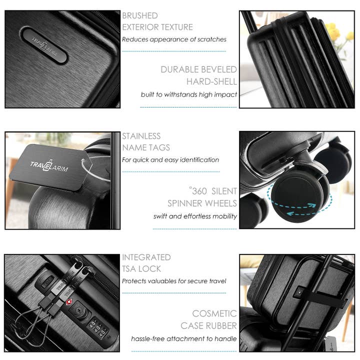 Clara Clark - Wholesale Luggage - Carry-on Luggage7