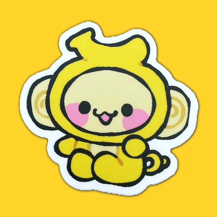 Nana Banana Monkey | Vinyl Sticker for wholesale by Ghostiekid