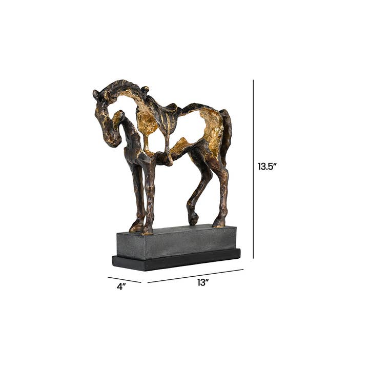 Kavana Decor by The Import Collection - Wholesale Decorative Tabletop Object - Citation Horse Statue2
