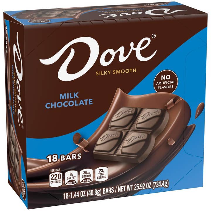 DOVE MILK Chocolate Bars Silky Smooth 1.44 oz 18 ct for wholesale by Long Island Candy Factory