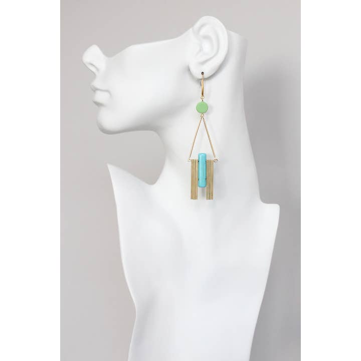 David Aubrey Jewelry – Engroshandel Hængeøreringe og creoløreringe – KYLE78 mint og turkis Artdeco øreringe1