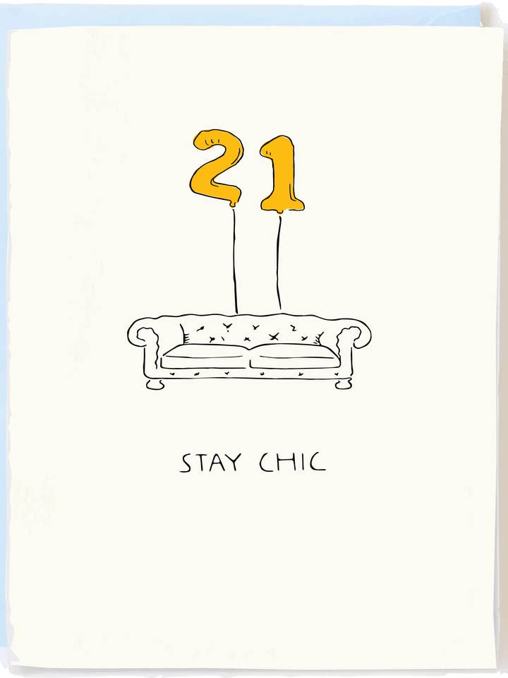 Roligt 21-års födelsedagskort - Håll dig chic för wholesale av Pop + Paper