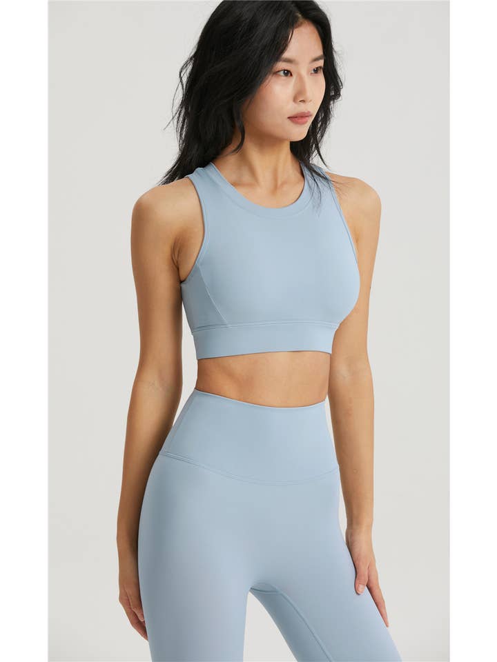 91thelabel - Vente Brassière de sport – femme - Soutien-gorge de sport à dos ouvert Merida Lycra® à coupe moulée10