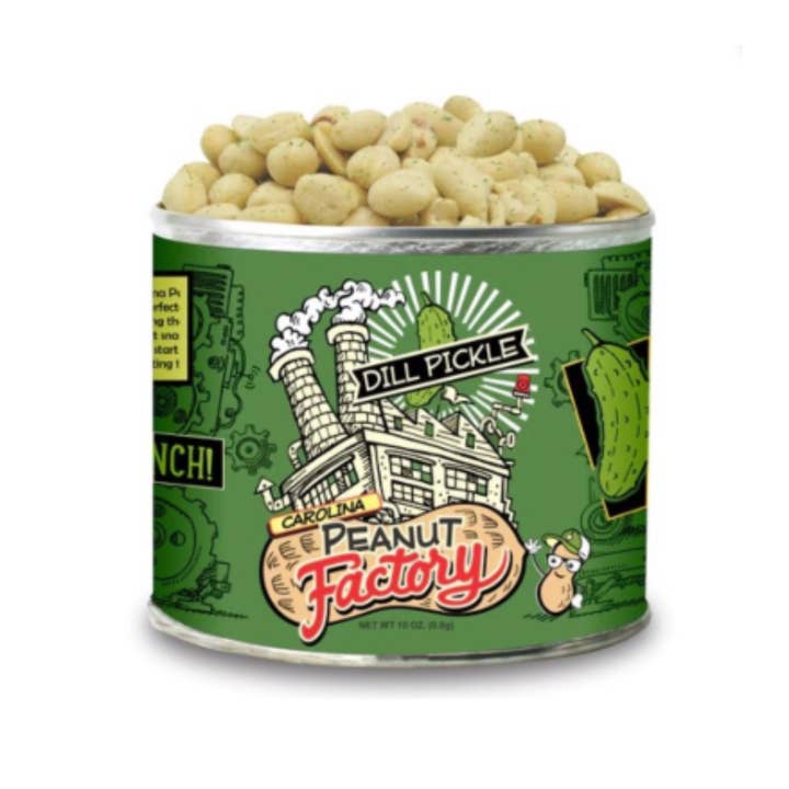 I Got Your Candy - Wholesale Nuts - Carolina Peanut Factory Dill Pickle Peanuts Can - 10oz 6ct1