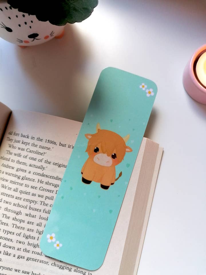 Marque-page Highland Cow, marque-page Écosse, souvenir écossais pour la vente par KimspirationCrafts