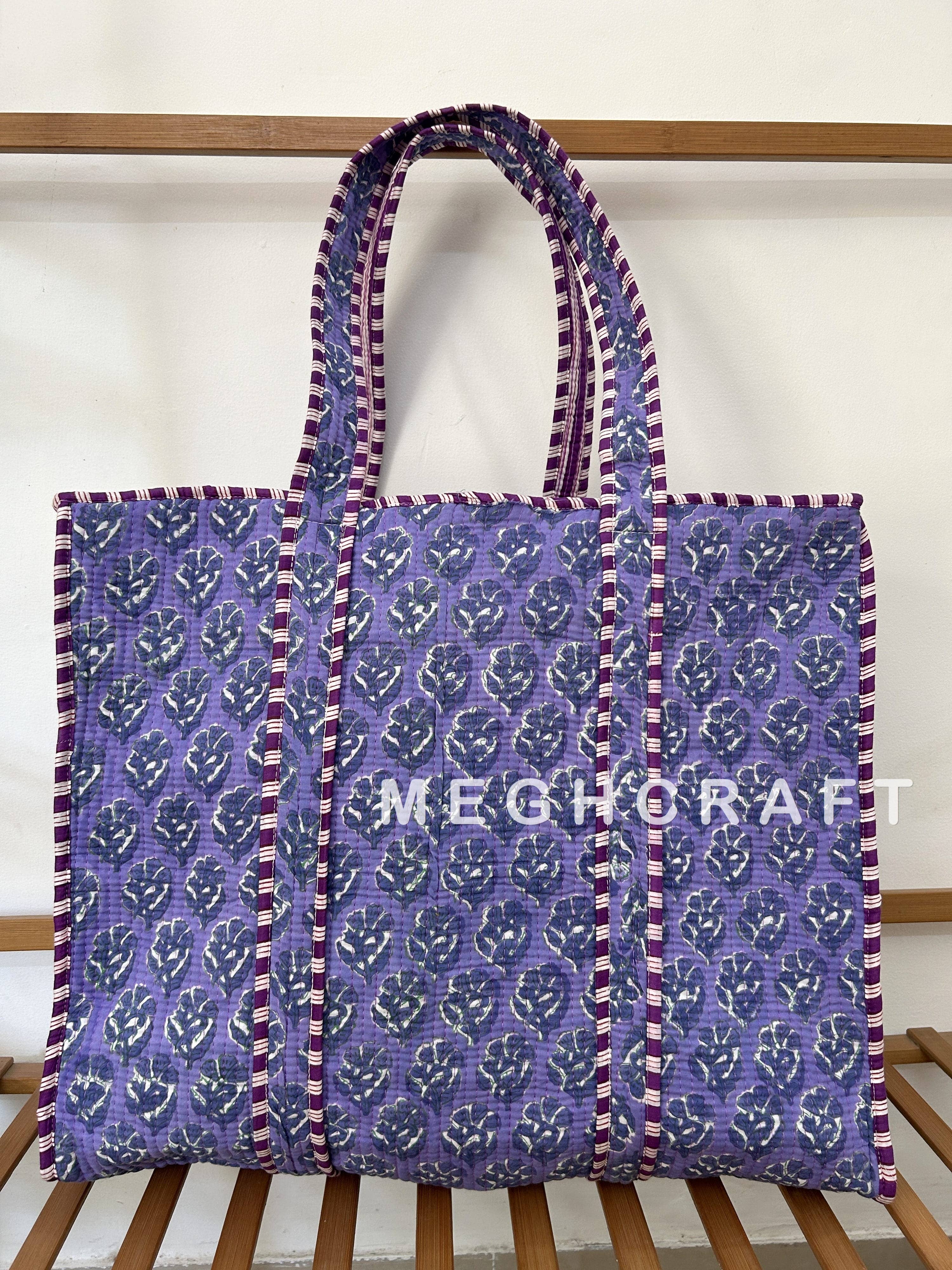 Meghcraft - Wholesale Tote Bag - Women's - Assorted Cotton Quilted Multipurpose Tote Bag | Beach Bag9