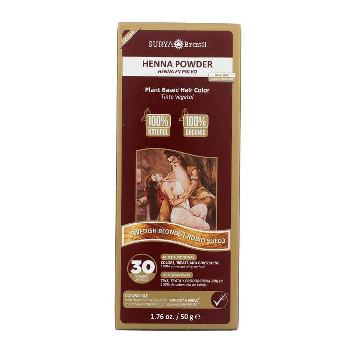 Henna Pulver Svensk Blond for engroshandel hos Surya Brasil