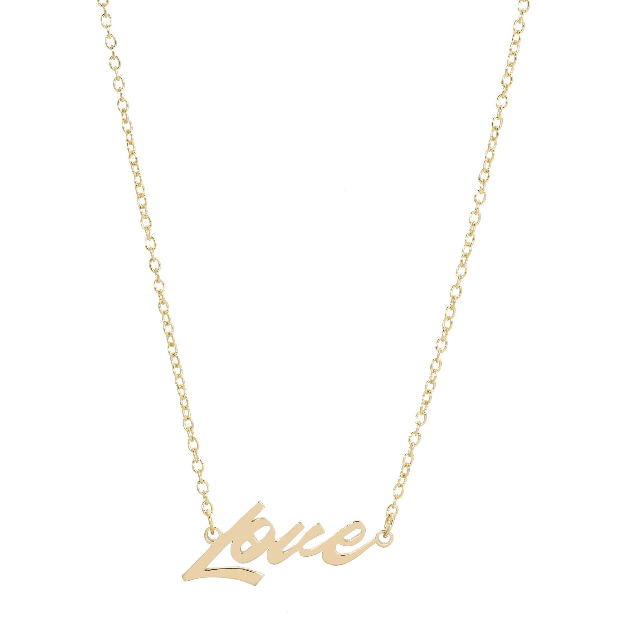 Eklexic – wholesale Pendant/charm necklace – Love Script Necklace0