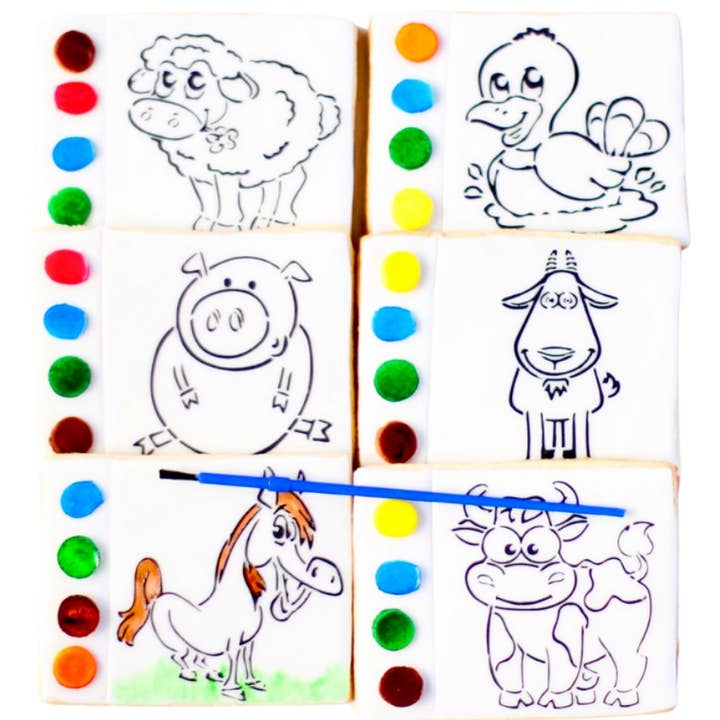 Sweet Sanctions LLC - Wholesale Cookie - Animal Paint Your Own Cookies