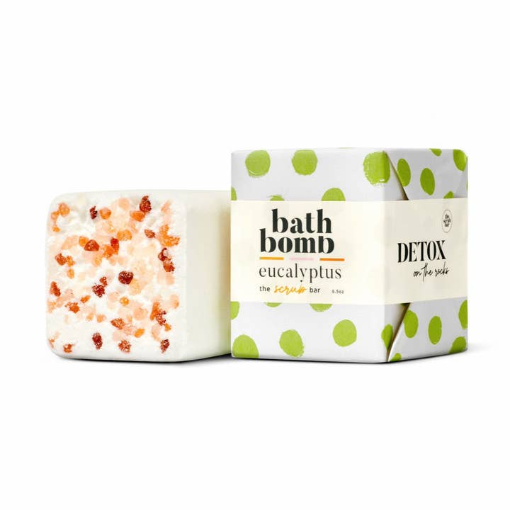 Detox- Eucalyptus + Himalayan Salt Bath Bomb 6.5 oz for wholesale by The Scrub Bar