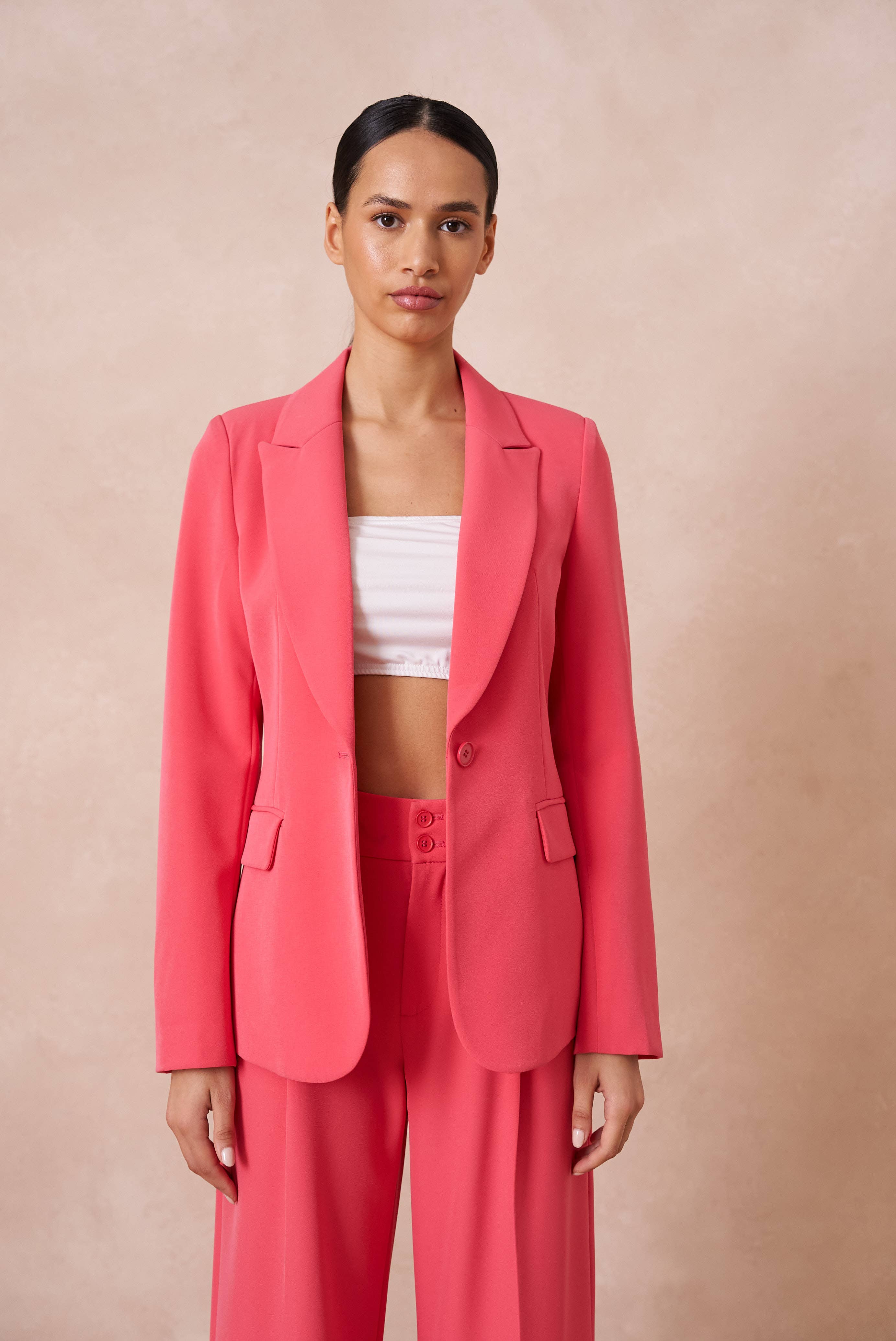 Attentif Paris - Wholesale Suit Jacket - Women's - [Timeless] Fitted single-button plain jacket21
