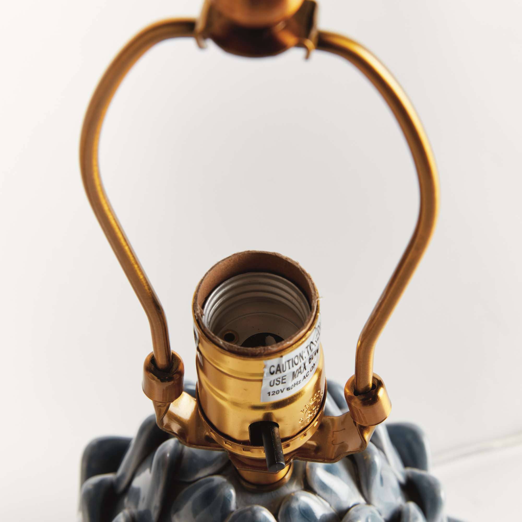 Napa Home & Garden - Wholesale Accent/Desk Lamp - Declan Lamp - Blue Ceramic & Linen Lamp - Artichoke - 11"8