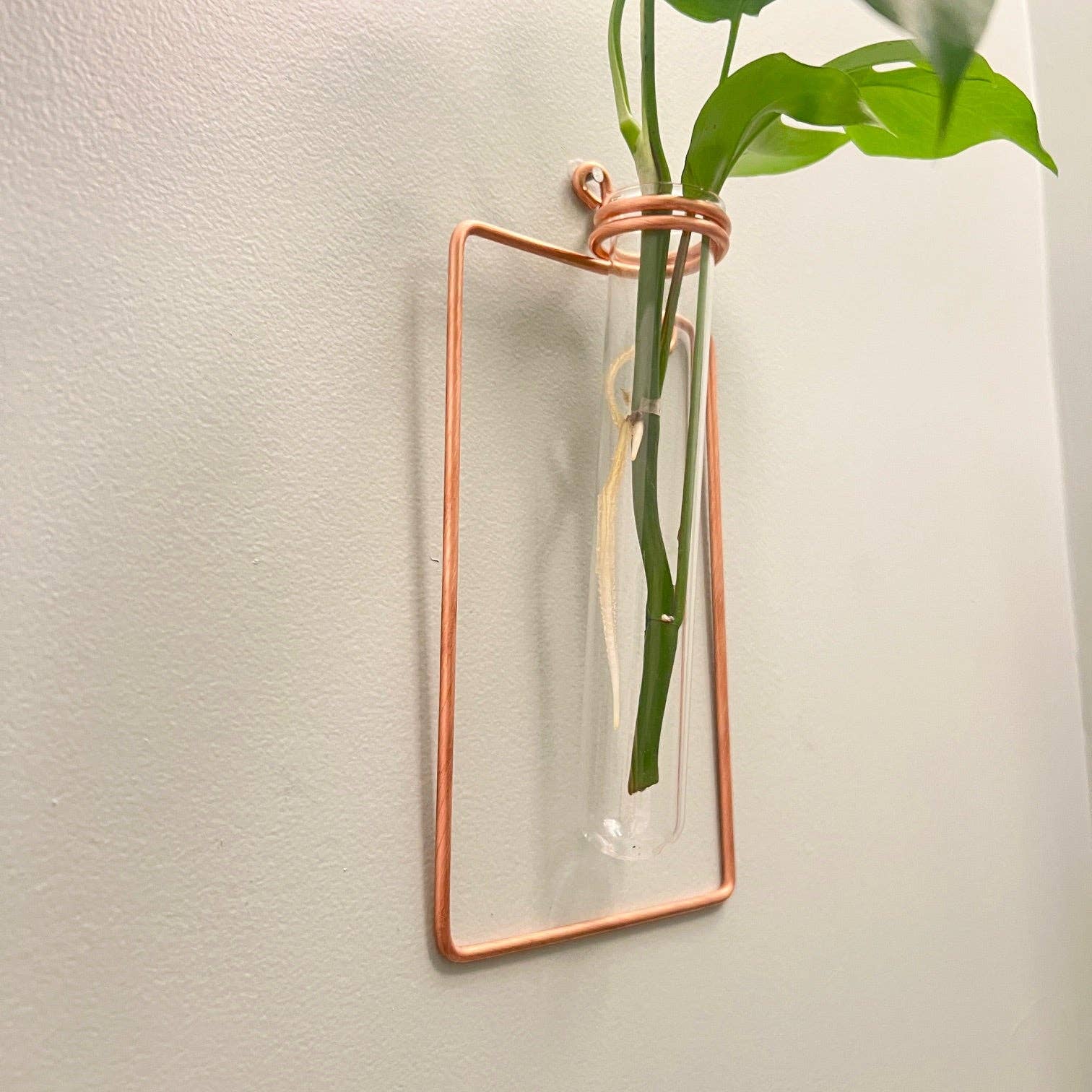 On Ya Garden - Wholesale Hanging Planter - Copper Rectangle Propagation Wall Vase, Hanging Propagation Station4
