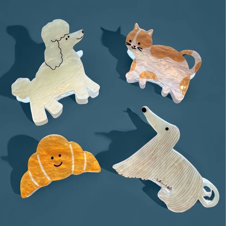 SoapElenGlen - Wholesale Hair Clip - Women's - Cute Animal & Croissant Shaped Hair Claw Clip1