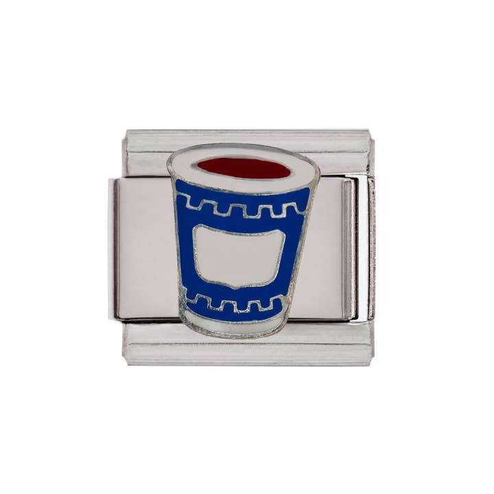 Blue Coffee Cup Italian Charm for wholesale by Niche Charms