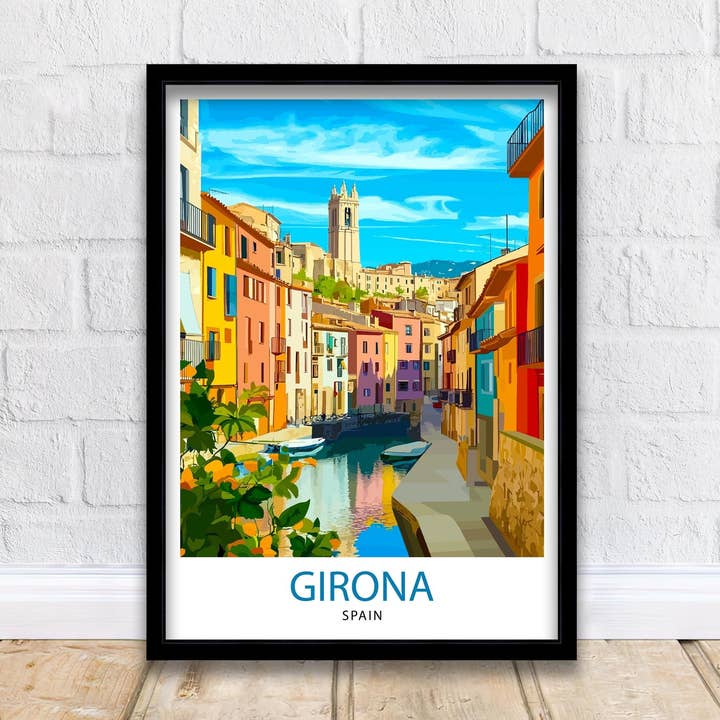 Girona Spain Travel Poster for wholesale by InkNPrintz