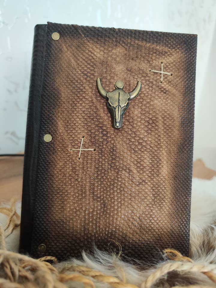 Ox Head Bull Symbol Læderdagbog Notesbog for engroshandel hos ML Marcaleather
