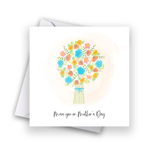 Moederdag Bloemen- Miss you op Moederdag kaart voor wholesale door Catherine Loves