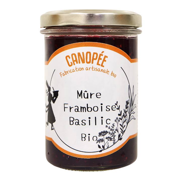 Canopée - Jam met bramen, frambozen en basilicum - bio voor wholesale door Biscuiterie des Vénètes
