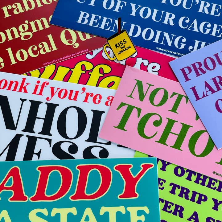 The Silver Spider – wholesale Sticker – Not without my tchotchkes! Bumper Sticker2