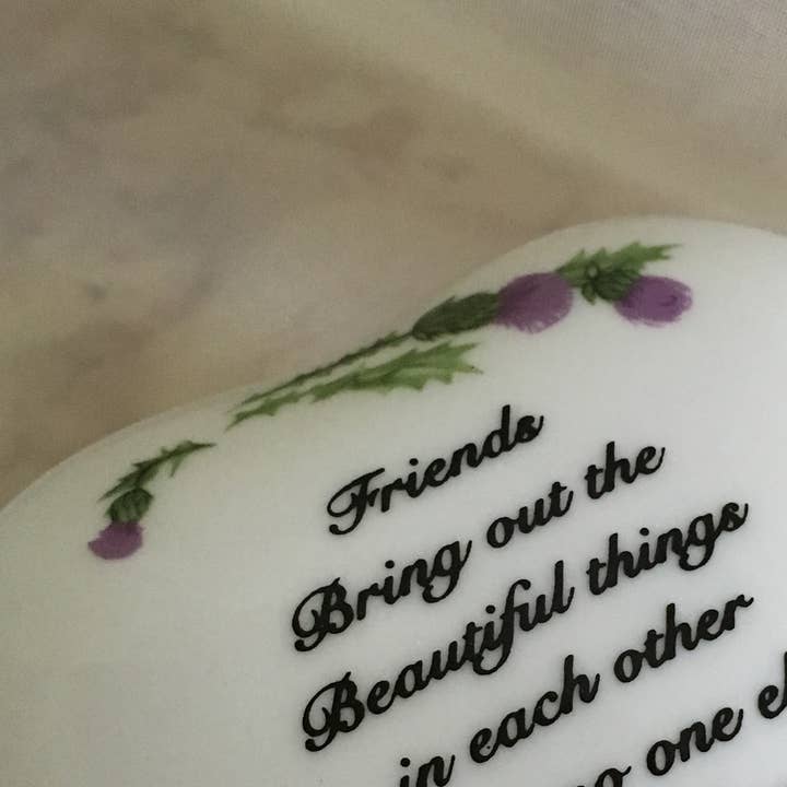 CBE Inc - Wholesale Decorative Box - Porcelain Heart Shaped Keepsake Box-Friendship Saying2