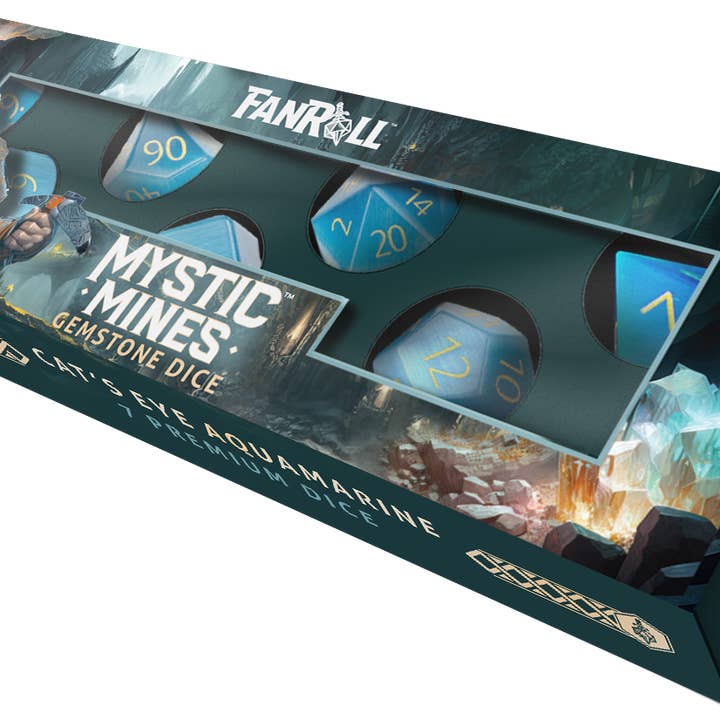 FanRoll by Metallic Dice Games - Wholesale Dice - Mystic Mines Gemstone Poly Dice Sets: UPGRADED PACKAGING10