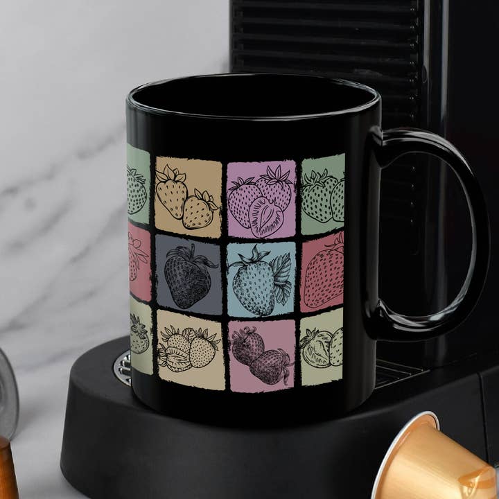 Vivtrek - Wholesale Coffee Mug - Vintage Strawberry Mug Gift for Fruit and Berry Lovers