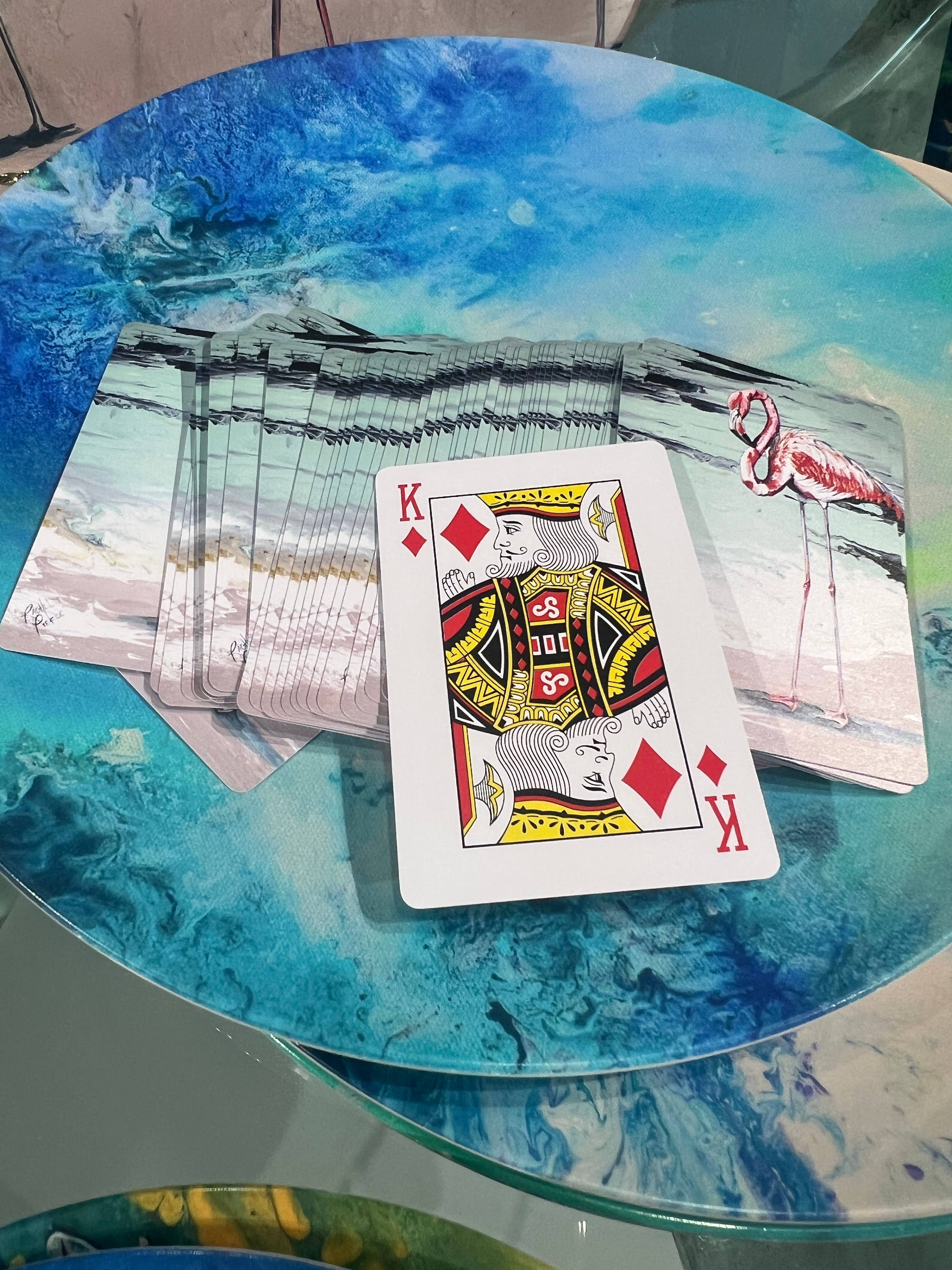 Rachel Pierce Art Gallery - Wholesale Playing Cards - Flamingo Playing Cards in Magnetic Closure Box4