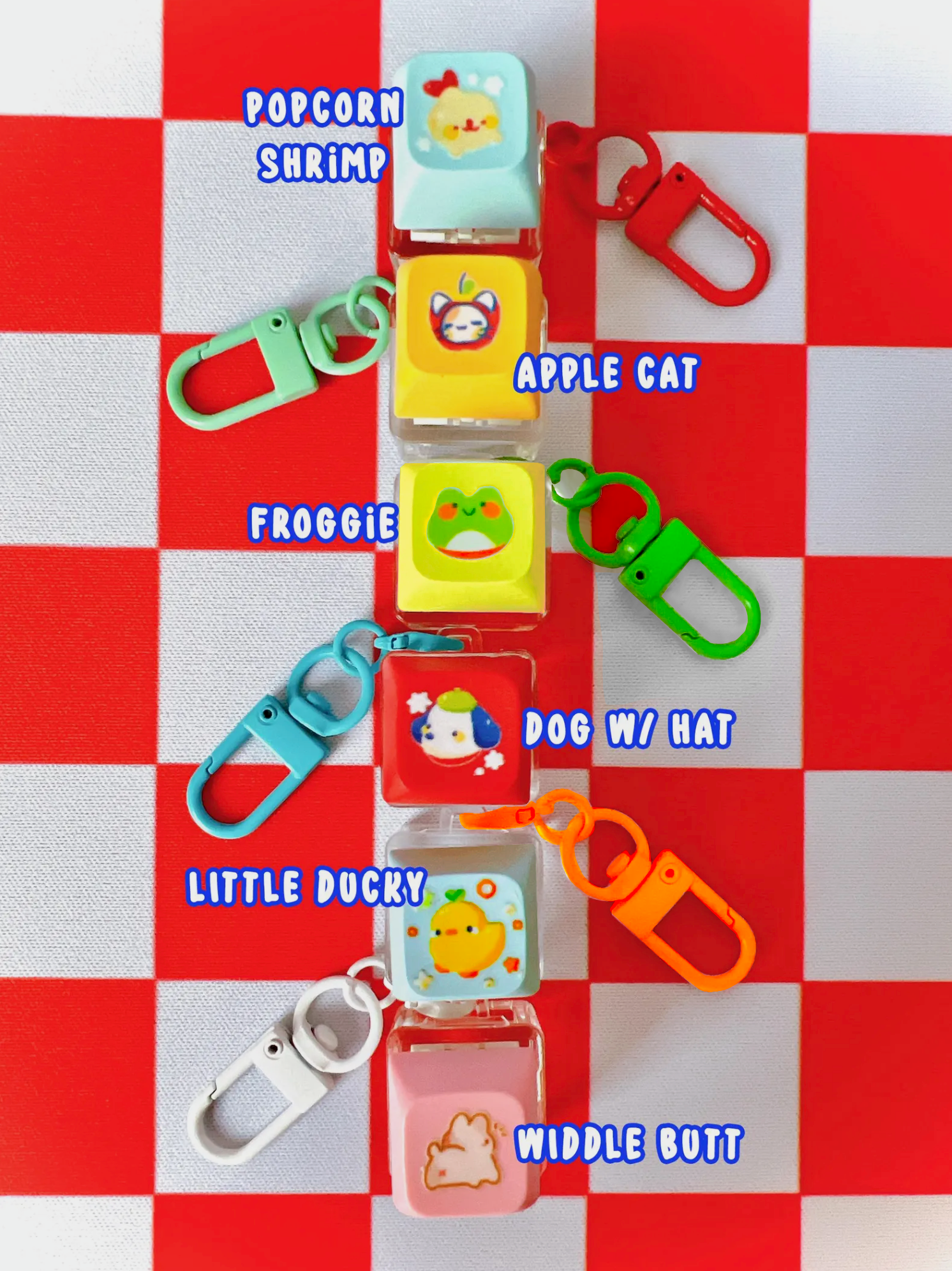 PeachyxNoodle – wholesale Nyckelring - Unisex – Kawaii klickande keycap-nyckelring för keyboard och fidget2