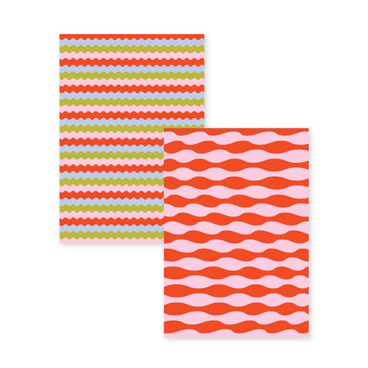 Mixtape Paper Co. - Wholesale Flat Wrap - SQUIGGLY REVERSIBLE GIFT WRAP SHEETS OR ROLLS1