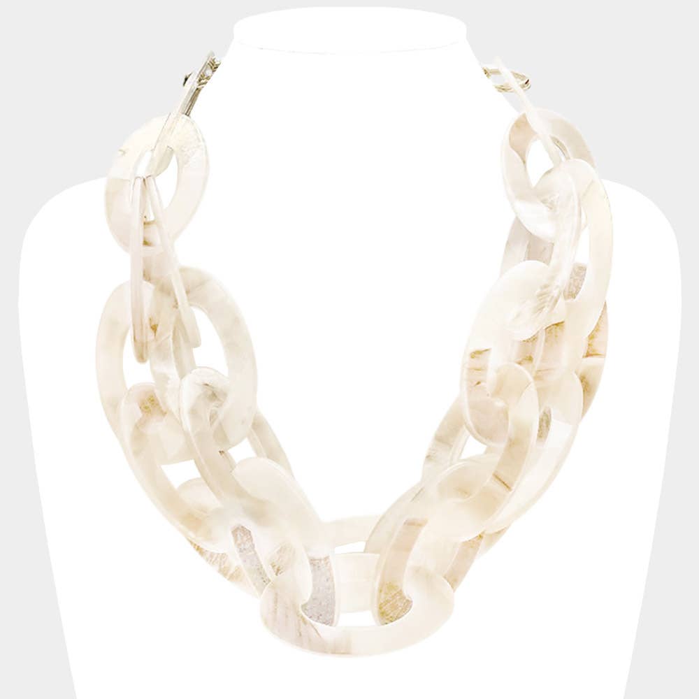 Sensibling Corp. - Wholesale Jewelry Set - Celluloid Acetate Link Necklace
2