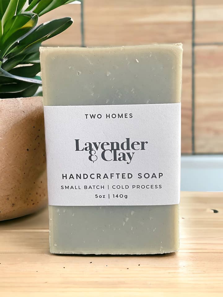 Lavender & Clay Bar Soap for wholesale by Two Homes