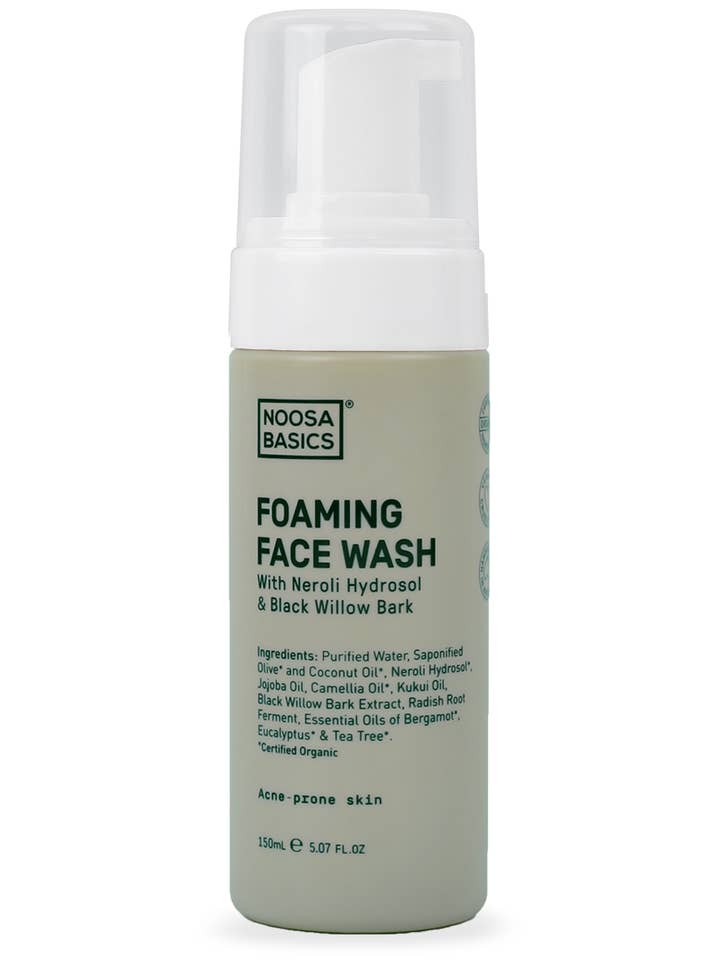 Schuimende gezichtswas met neroli & zwarte wilgenschors voor wholesale door Noosa Basics