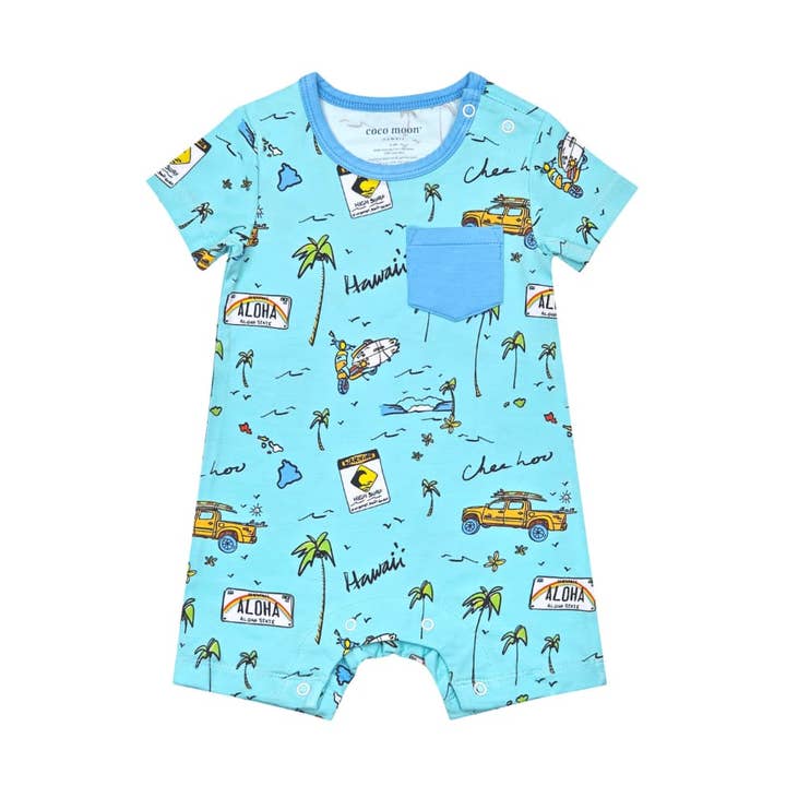 Andiamo Holoholo Shortie Pagliaccetto in Bambù per la vendita all'ingrosso da parte di Coco Moon