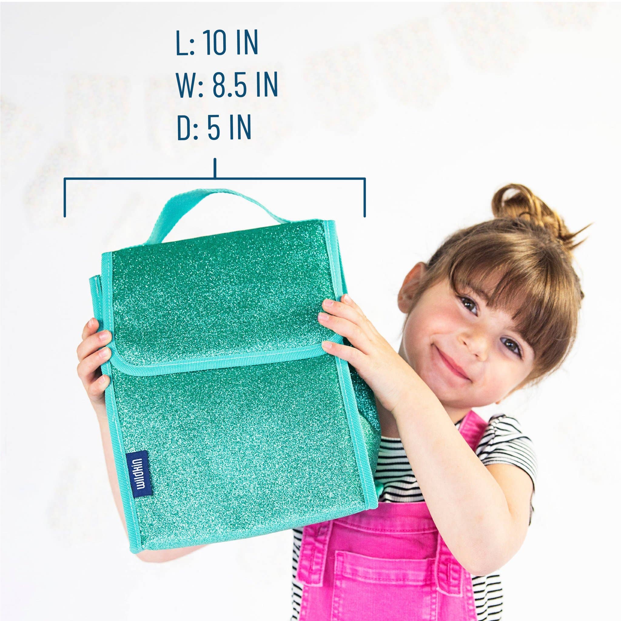 Wildkin - Wholesale Lunch Bag/Box - Kids - Blue Glitter Lunch Bag1